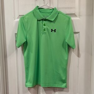Under Armour Heat Gear Youth Large Polo in Neon Green